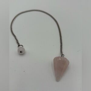 Rose Quartz Crystal Pendulum Bookmark Boho Spiritual‎ Reading Accessory